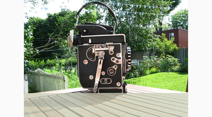 16mm Bolex camera adapted for pinhole